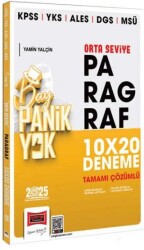 Yargı Yayınevi 2025 KPSS YKS ALES DGS MSÜ Tamamı Çözümlü Panik Yok Orta Seviye Paragraf 10x20 Deneme - Yargı Yayınevi