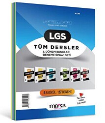 2025 LGS 1.Dönem Konuları Tüm Dersler Deneme Sınavı Seti 6 Fasikül 27 Deneme - Marka Yayınları