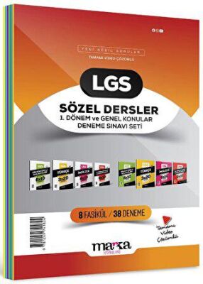 Marka Yayınları 2025 LGS Sözel Dersler 1. Dönem ve Genel Konular Deneme Sınavı Seti 8 Fasikül 38 Deneme - 1