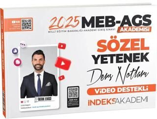 İndeks Akademi Yayıncılık 2025 MEB-AGS Akademisi Sözel Yetenek Video Ders Notları - 1