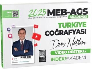 İndeks Akademi Yayıncılık 2025 MEB-AGS Akademisi Türkiye Coğrafyası Video Ders Notları - 1