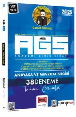 Yargı Yayınevi MEB-AGS Anayasa ve Mevzuat Bilgisi Tamamı Çözümlü 38 Deneme - 1