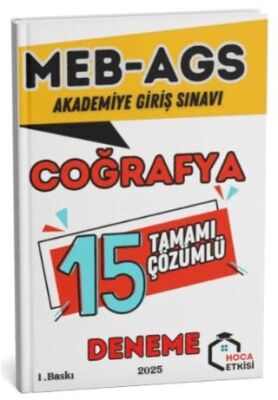 2025 MEB-AGS Coğrafya 15 Deneme Çözümlü - 1