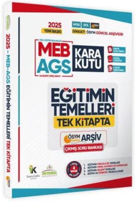 2025 MEB-AGS Eğitimin Temelleri Kara Kutusu Tek Kitap ÖSYM Çıkmış Soru Bankası Dijital Çözümlü - 1