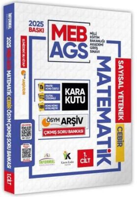 Karakutu Yayın 2025 MEB-AGS Matematik Kara Kutu 1.Cilt Cebir Çıkmış Soru Bankası Konu Özetli Video-PDF Çözümlü - 1