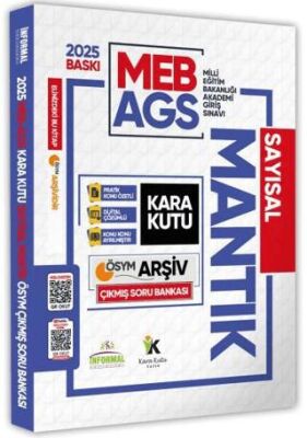 Karakutu Yayın 2025 MEB-AGS Sayısal Mantık Kara Kutu ÖSYM Çıkmış Soru Bankası Konu Özetli Video-PDF Çözümlü - 1