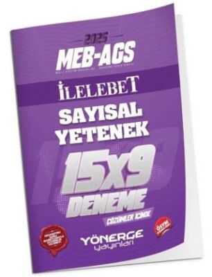 2025 MEB-AGS Sayısal Yetenek İLELEBET 15x9 Deneme Çözümlü - 1