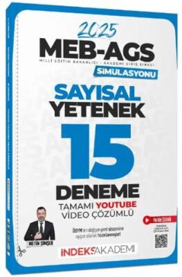 İndeks Akademi Yayıncılık 2025 MEB-AGS Simülasyonu Sayısal Yetenek 15 Deneme Çözümlü - 1