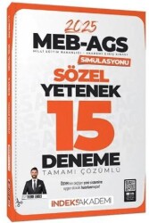 2025 MEB-AGS Simülasyonu Sözel Yetenek 15 Deneme Çözümlü - İndeks Akademi Yayıncılık
