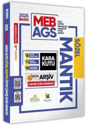 Karakutu Yayın 2025 MEB-AGS Sözel Mantık Kara Kutu ÖSYM Çıkmış Soru Havuzu Bankası Konu Özetli Video-PDF Çözümlü - 1