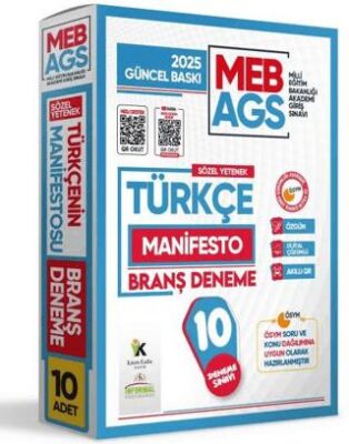 İnformal Yayınları 2025 MEB AGS Sözel Yetenek Türkçe Manifesto Branş Deneme Paketi 10lu Özgün Dijital Çözümlü - 1
