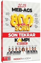 2025 MEB - AGS Tüm Dersler Son Tekrar Kampı 800 Soru Bankası Youtube Video Çözümlü - İndeks Akademi Yayıncılık