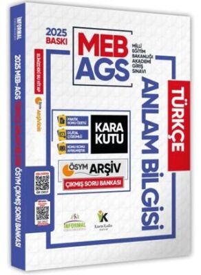 Karakutu Yayın 2025 MEB-AGS Türkçenin Kara Kutusu Anlam Bilgisi Sözcük-Cümle Çıkmış Soru Bankası Video- PDF Çözümlü - 1