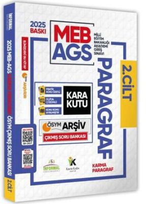 Karakutu Yayın 2025 MEB-AGS Türkçenin Kara Kutusu Paragraf 2 Karma ÖSYM Çıkmış Soru Bankası Video-PDF Çözümlü - 1