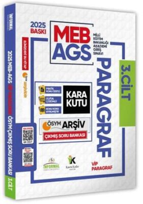 Karakutu Yayın 2025 MEB-AGS Türkçenin Kara Kutusu Paragraf 3 VİP ÖSYM Çıkmış Soru Havuzu Bankası Video-PDF Çözümlü - 1