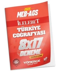 2025 MEB-AGS Türkiye Coğrafyası İLELEBET 8x17 Deneme Çözümlü - Yönerge Yayınları