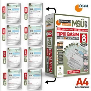 2026 MSÜ ÖSYM Çıkmış Soru Tıpkı Basım 8li Deneme Paketi Türkiye Geneli Video ve Dijital Çözümlü - 1