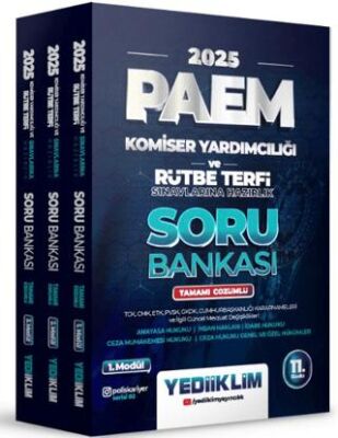 Yediiklim Yayınları 2025 PAEM Komiser Yardımcılığı ve Rütbe Terfi Sınavlarına Hazırlık Modüler Set Tamamı Çözümlü Soru Bankası 3 Modül - 1