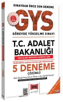 2025 T.C Adalet Bakanlığı Yazı İşleri Müdürü Kadrosu İçin 5 Deneme - 1