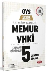 2025 T.C. Sağlık Bakanlığı Memur VHKİ Tamamı Çözümlü 5 Deneme Sınavı - Data Yayınları