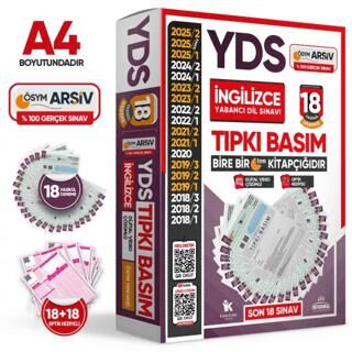 2026 YDS İngilizce ÖSYM Tıpkı Basım Çıkmış Soru 18li Deneme Paketi Video-PDF Çözümlü Türkiye Geneli - 1