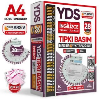 2026 YDS İngilizce ÖSYM Tıpkı Basım Çıkmış Soru Deneme Paketi 28li Dijital Çözümlü Fasikül SETİ - 1