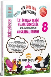 2026 8. Sınıf LGS T.C. İnkılap Tarihi ve Atatürkçülük İkinci Doz 40 Sarmal Deneme - Sinan Kuzucu Yayınları