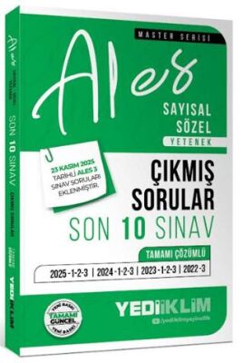 2026 ALES Sayısal Sözel Yetenek Tamamı Çözümlü Son 10 Sınav Çıkmış Sorular 23 Kasım 2025 ALES-3 Ekl - 1