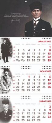 2026 Atatürk Gemici Duvar Takvimi - Gazi - 1