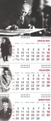2026 Atatürk Gemici Duvar Takvimi - İmza - 1