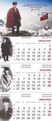 2026 Atatürk Gemici Duvar Takvimi - Sakarya - Halk Kitabevi