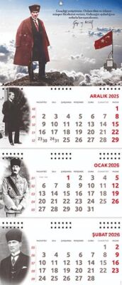 2026 Atatürk Gemici Duvar Takvimi - Sakarya - 1