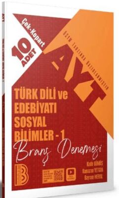 2026 AYT Türk Dili ve Edebiyatı Sosyal Bilimler - 1 Çek Kopar 10`lu - 1