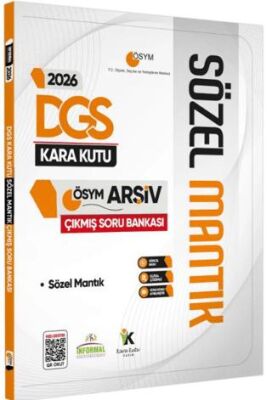 2026 DGS SÖZEL MANTIK Kara Kutu ÖSYM Çıkmış Soru Havuzu Bankası Konu Özetli Dijital Çözümlü - 1