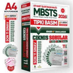 2026 DİB-MBSTS ÖSYM Çıkmış Soru Tıpkı Basım 11li Kitapçık Türkiye Geneli Deneme Paketi - Karakutu Yayın