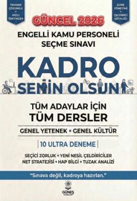 2026 Engelli Kamu Personeli Seçme Sınavı 10 Ultra Deneme - 1