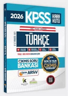 2026 FULLKPSS Lisans - Önlisans - Ortaöğretim Türkçe’nin Kara Kutusu ÖSYM Çıkmış Soru Bankası Son 15 - 1