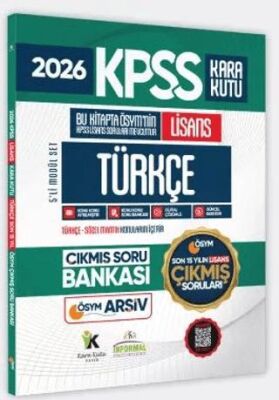 2026 FULLLisans KPSS Lisans Türkçe Kara Kutu ÖSYM Çıkmış Soru Bankası Son 15 Yıl - 1