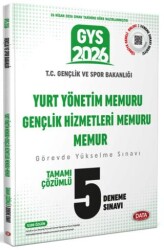 2026 Gençlik ve Spor Bakanlığı Yurt Yönetim Memuru Gençlik Hizmetleri Memuru Memur Tamamı Çözümlü 5 - Data Yayınları