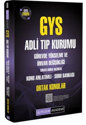 2026 GYS Adli Tıp Kurumu Görevde Yükselme ve Ünvan Değişikliği Sınavlarına Hazırlık Konu Anlatımlı S - 1