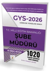 2026 GYS Görevde Yükselme Sınavı T.C. Milli Eğitim Bakanlığı Şube Müdürü Tamamı Çözümlü Soru Bankası - Pelikan Tıp Teknik Yayıncılık