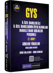 2026 GYS İl Özel İdareleri ile İl Özel İdarelerinin Üyesi Oldukları Mahalli İdare Birlikleri Persone - Pegem Akademi Yayıncılık