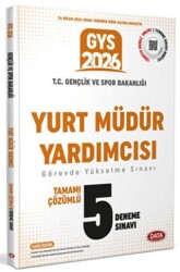 2026 GYS T.C. Gençlik ve Spor Bakanlığı Yurt Müdür Yardımcısı Çözümlü 5 Deneme Sınavı - Data Yayınları