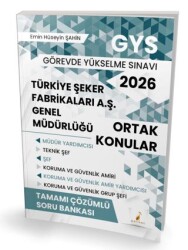 2026 GYS Türkiye Şeker Fabrikaları A.Ş Genel Müdürlüğü Ortak Konular Tamamı Çözümlü Soru Bankası - Pelikan Tıp Teknik Yayıncılık