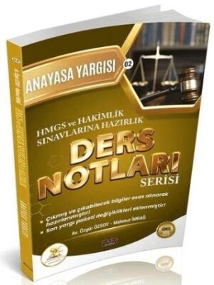 2026 HMGS Hakimlik HUKAL Anayasa Yargısı Ders Notları - 1