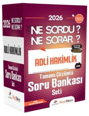 2026 Hukuk Atölyesi Adli Hakimlik Ne Sordu Ne Sorar Tamamı Çözümlü Soru Bankası Seti - 1
