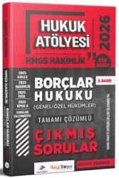 2026 Hukuk Atölyesi HMGS Hakimlik Borçlar Hukuku Genel Özel Hükümler Çıkmış Sorular Çözümlü - Dizgi Kitap