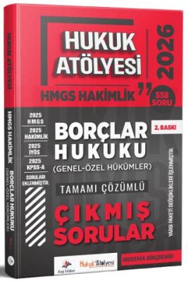 2026 Hukuk Atölyesi HMGS Hakimlik Borçlar Hukuku Genel Özel Hükümler Çıkmış Sorular Çözümlü - 1