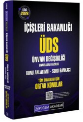 2026 İçişleri Bakanlığı ÜDS Ünvan Değişikliği Sınavlarına Hazırlık Konu Anlatımlı Soru Bankası Tüm Ü - Pegem Akademi Yayıncılık