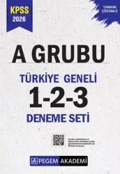 2026 KPSS A Grubu Tamamı Çözümlü Türkiye Geneli 1-2-3 3`lü Deneme Seti - Pegem Akademi Yayıncılık